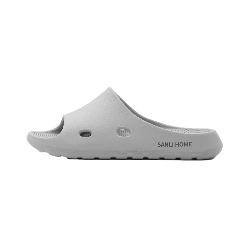Sanli Kongqing Lianlu Slippers, 2026 New Style, Women's Bathroom Home Indoor All-Season EVA Slippers for Men, Gray, Size 42-43