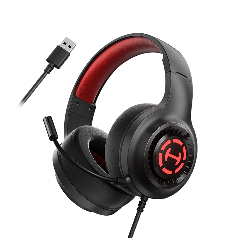 EDIFIER HECATE G15 Gaming Edition USB 7.1 Channel Wired Over-Ear Gaming Headset with Microphone for PC, Online Classes, Office, Black and Red