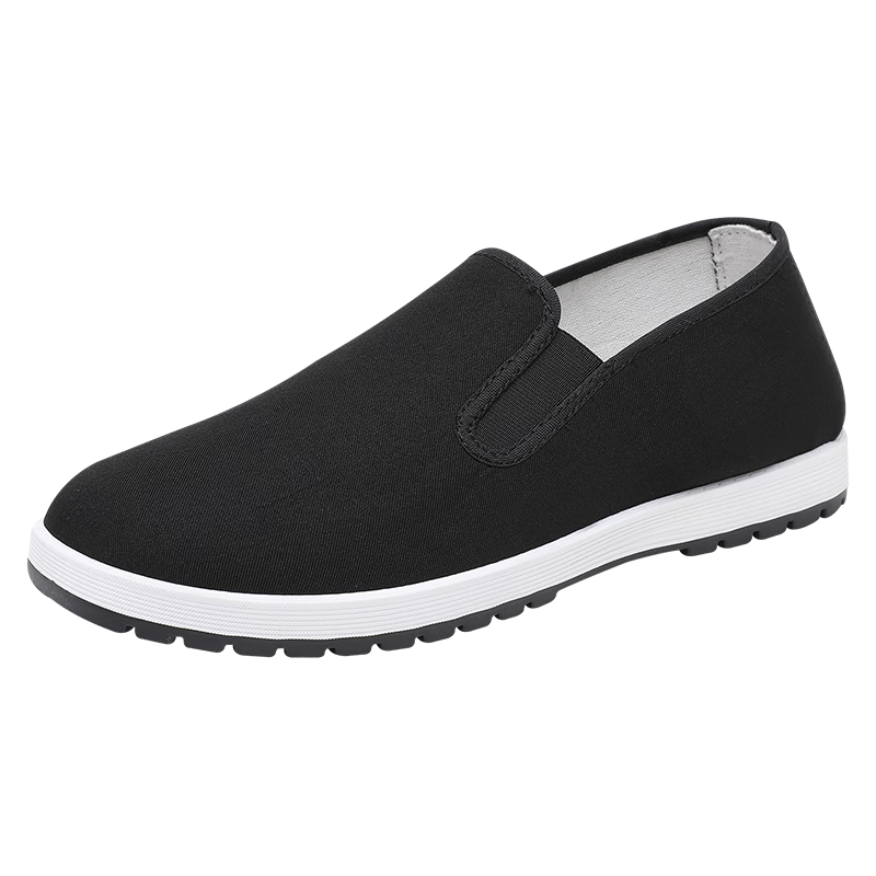 Yidisen Old Beijing Cloth Shoes Men Official Authentic High Elastic Soft Sole Mugwort Deodorant Wear-Resistant Non-Slip Work Shoes Black 41