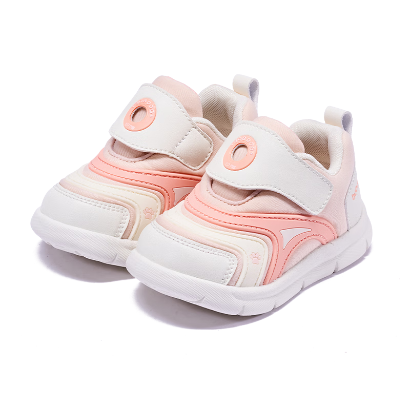 Babu Bean Toddler Shoes Boys and Girls Baby First Walk Shoes Soft Sole Non-Slip Infant Functional Shoes Pink Size 25