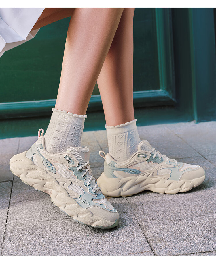 FILA Official Yang Mi Same Style Fern 2S Women's Dad Sneakers 2026 Spring Casual Platform Sports Shoes 21