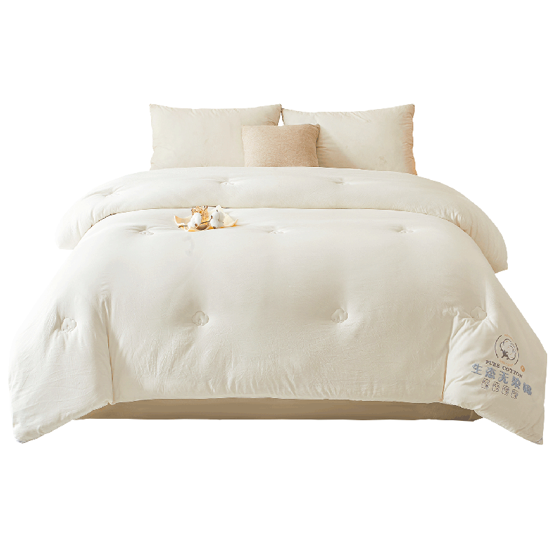 Hongdou A-Class Antibacterial Cotton Quilt Summer Cooling Quilt Thin Quilt Spring and Autumn Quilt 200x230cm 4 Jin White