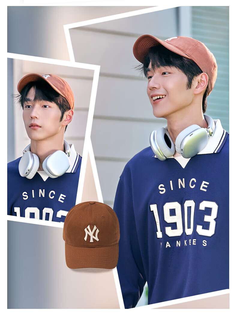 MLB Baseball Cap for Men And Women, Couples' Soft Top Cap, Casual Sports Hat for All Seasons, 3ACP6601N-07RDS 15