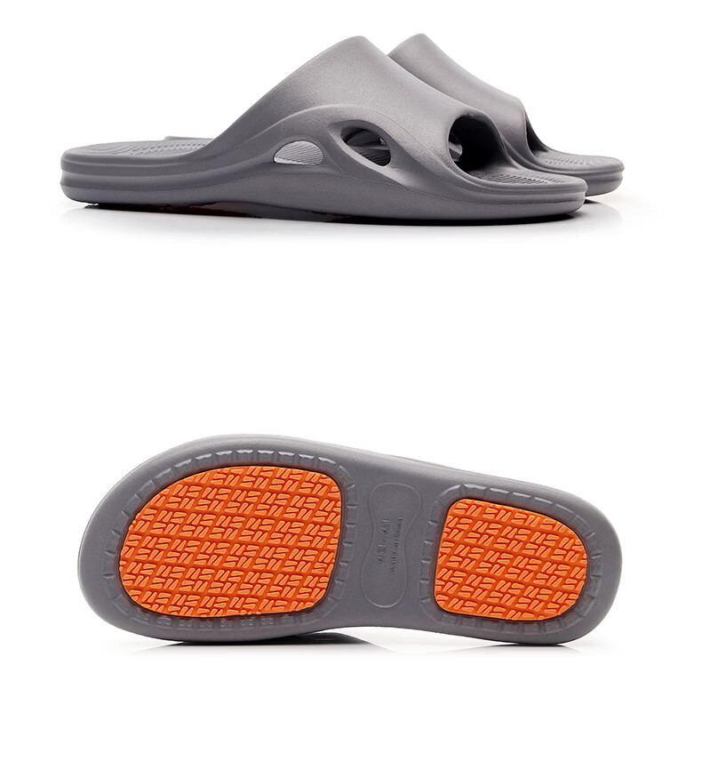 Aphrodite Elderly Non-Slip Slippers Men's Indoor Home Bathroom Shower Pregnant Women Summer Cool Slippers Gray Size 40-41 3