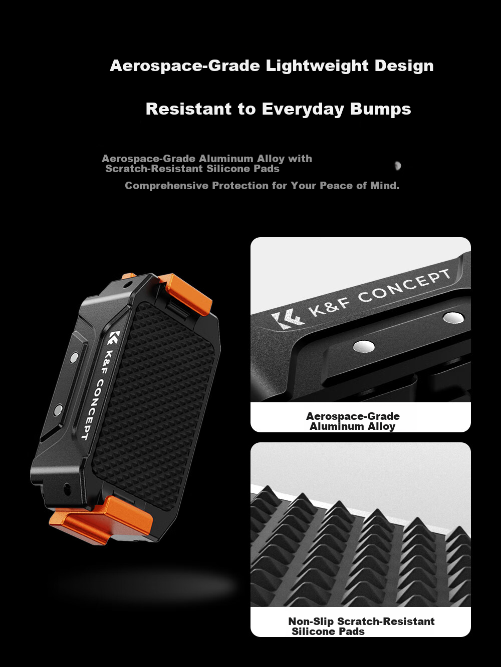 K&F CONCEPT Magnetic Adapter Mount for DJI Action 5 Pro/4/3 Quick Release Tripod Base Accessory for Action4 Camera 7