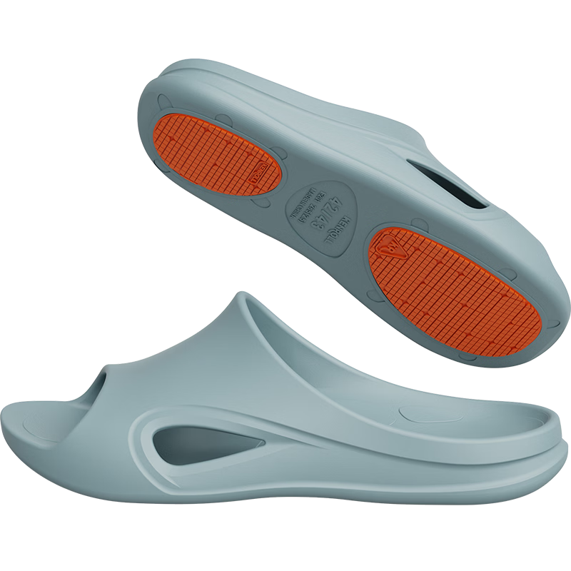 KENROLL Unisex Home Bath Anti-Slip Slippers Four-Season Breathable Wide-Fit Sandals Haze Blue 42-43 (265mm)