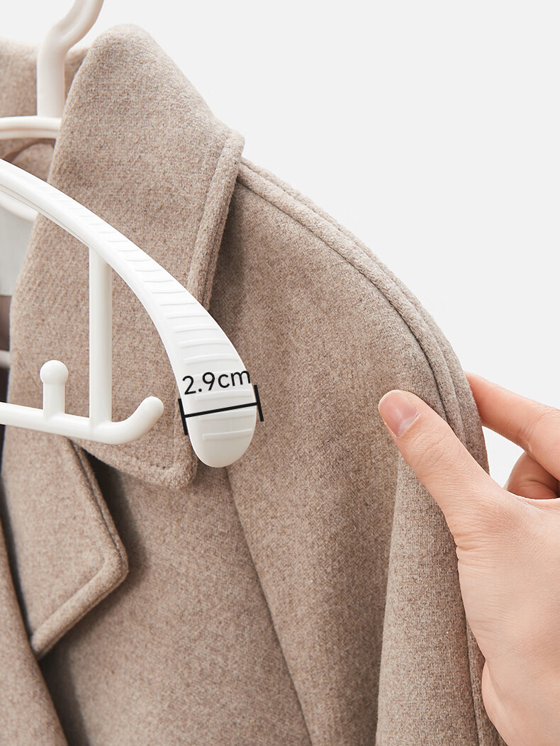 EACHY Seamless Clothes Hanger Anti-Shoulder Bump Household Coat Hanger Wide Shoulder Non-Slip Sweater Rack *10 9