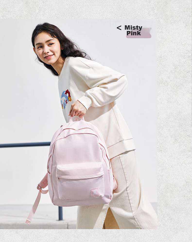 Anta Mochi Backpack Unisex Simple Large Capacity Youth Canvas Hiking Cycling Sports School Bag 15