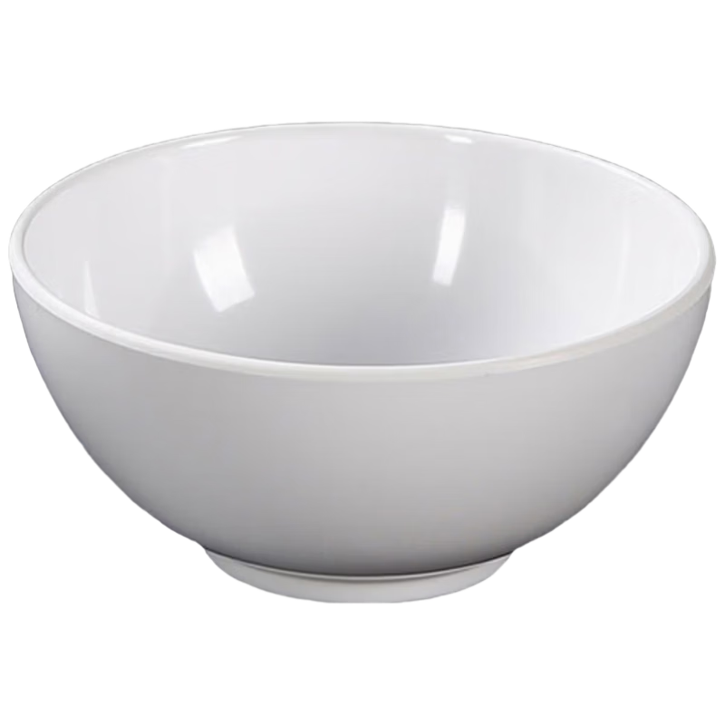 Congge White Melamine Imitation Porcelain Small Soup Bowl Rice Bowl Buffet Bowl 4.5 Inch Thickened Small Jingcang