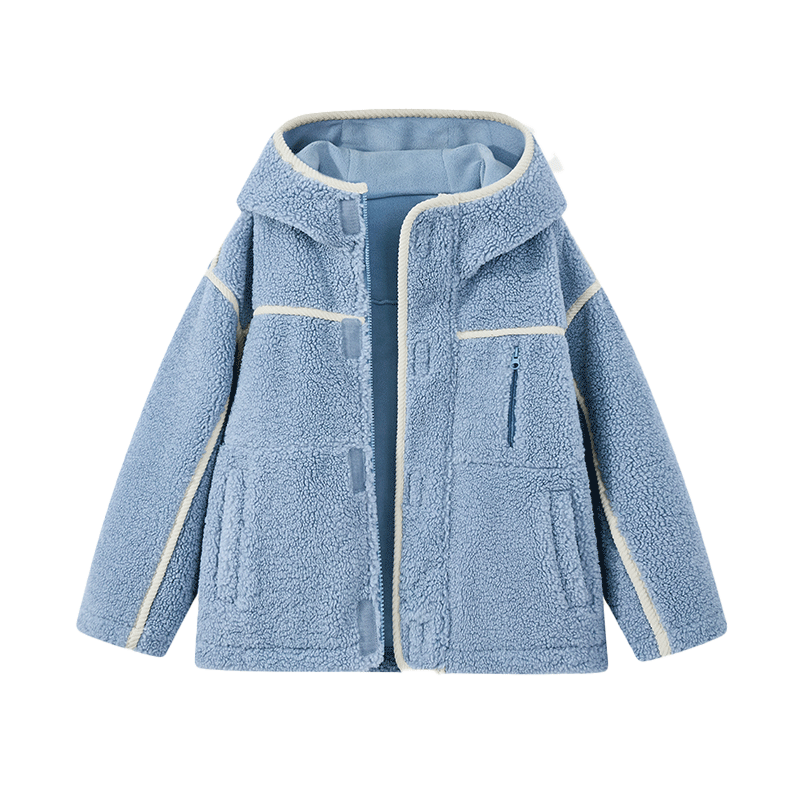 ASK JUNIOR Kids' Hooded Windproof Casual Loose Jacket for Boys Spring Gray 170