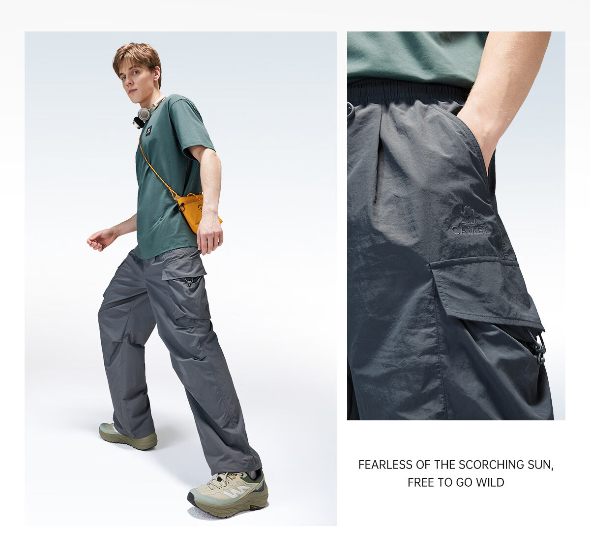 CAMEL Outdoor Quick-Dry Tactical Pants for Men 26 Spring Summer Cool Breathable Moisture-Wicking Sun-Protective Hiking Mountaineering Work Pants 7