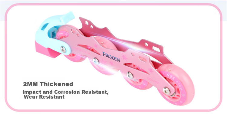 Disney Elsa Princess Roller Skates Kids Beginner Professional Inline Skates Single Row Gift 6
