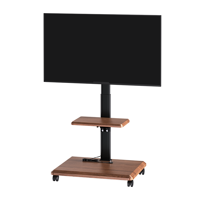 Geer Mobile TV Stand 32-75 Inch Power Strip Floor Stand Universal for Xiaomi Skyworth Samsung TCL Huawei Movable Art TV Cart