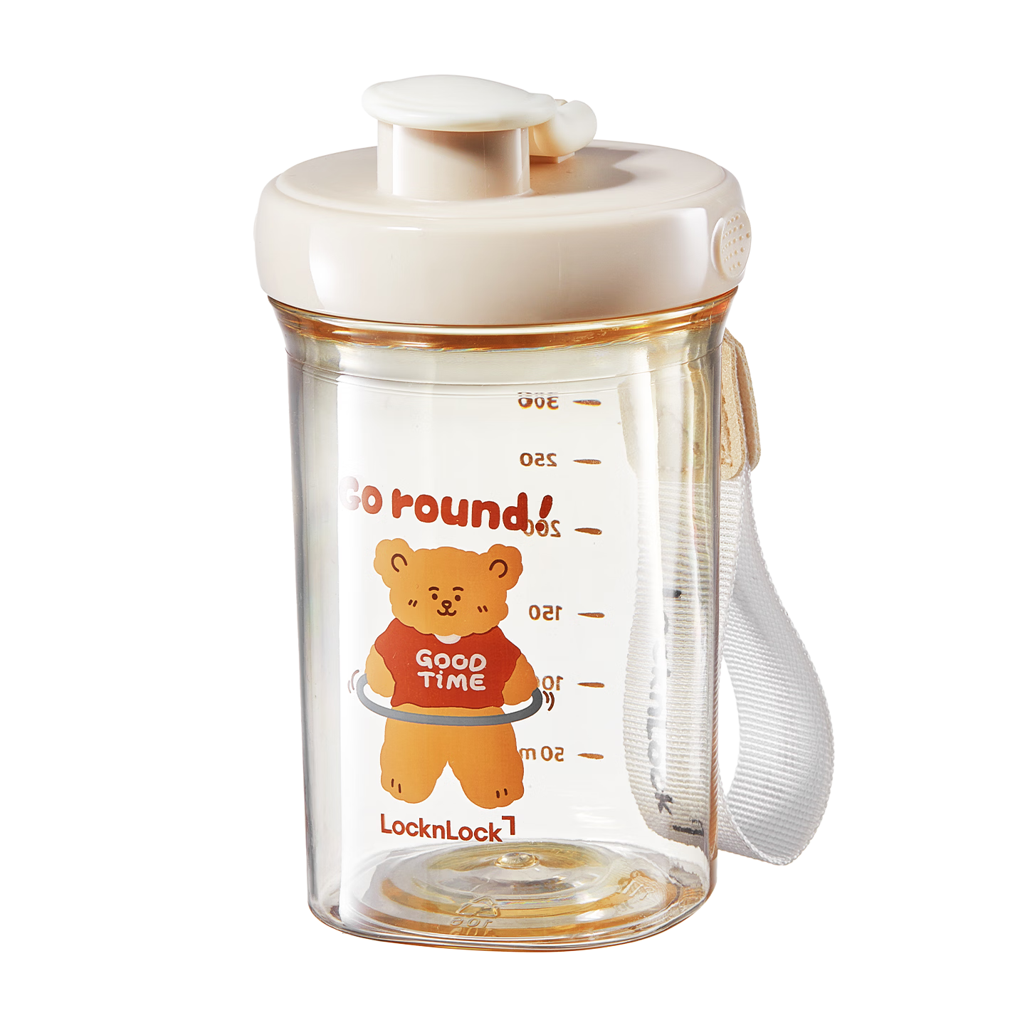 Lock&Lock Kids Direct Drinking Water Bottle Portable Student School Cup PPSU Transparent Water Bottle for Ages 3+