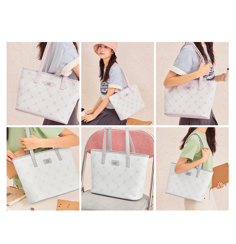 Dickies Women's Tote Bag Crossbody Handbag DK Multi-Compartment Simple Commuter Large Capacity Shoulder Bag 21