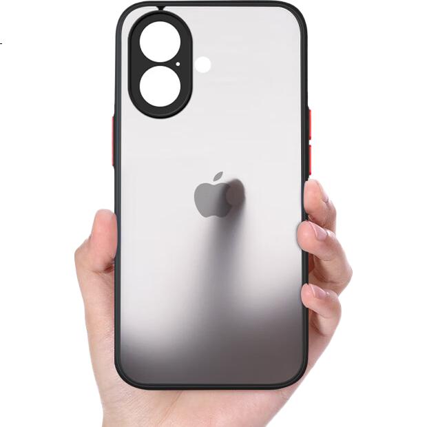 Чехол для iPhone 17 Baozou, силиконовый, с мягким краем, полупрозрачный, противоударный, черный