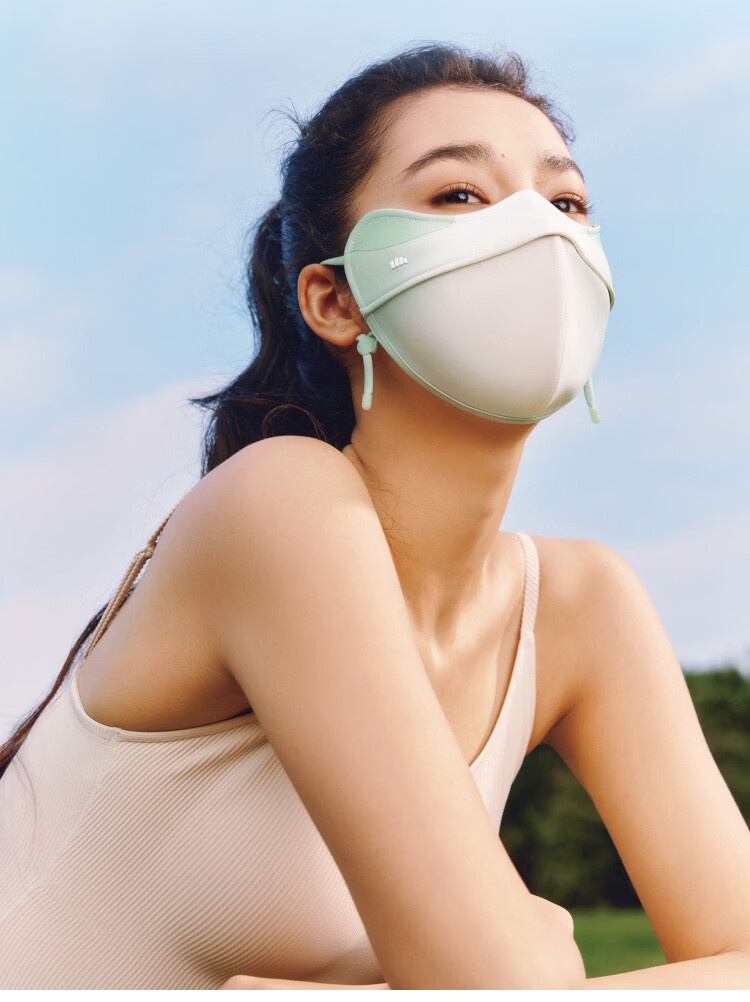 Beneunder Women's Full Face Sunscreen Mask UV Protection Face Cover Orange Sunset AL335 21