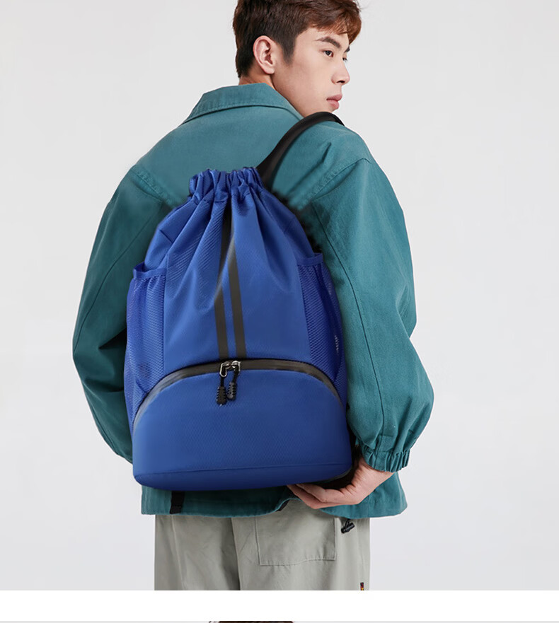 VICTORIATOURIST Sports Bag for Men Wet and Dry Separation Swimming Bag Basketball Bag Football Backpack Training Fitness Drawstring Shoulder Backpack 17