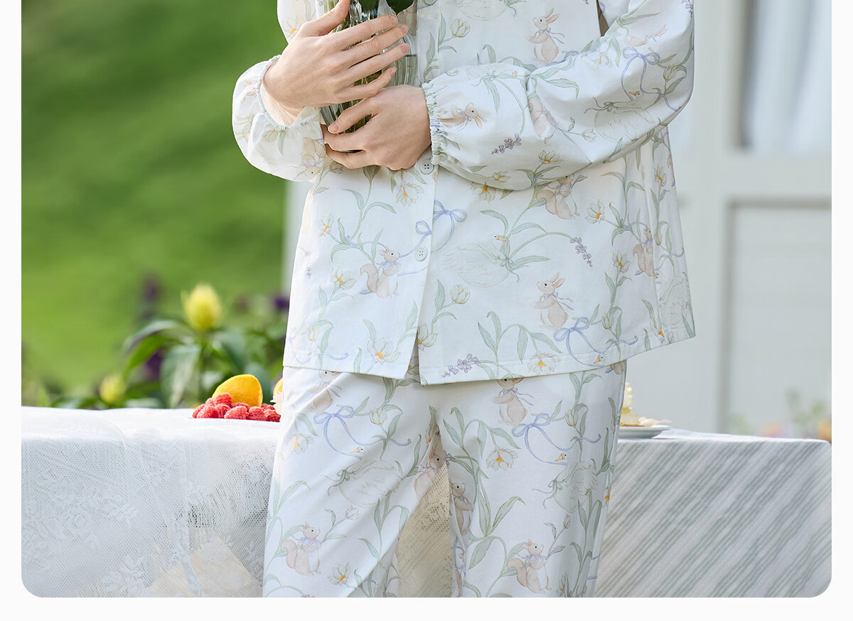 JOYNCLEON Maternity Pajamas Spring Summer 1-7 Months Tencel Cotton Nursing Sleepwear for Pregnant Women XL Jyz206095 15