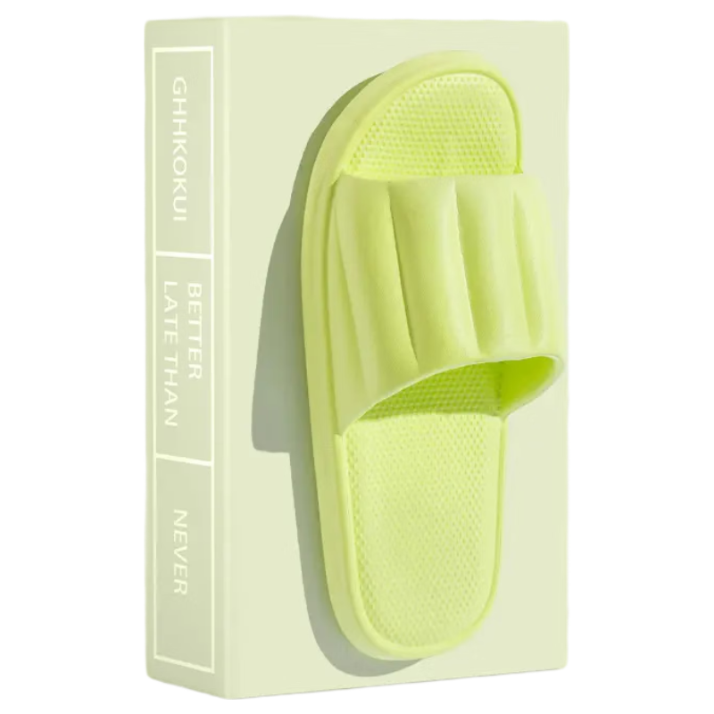 Qiumuxi Bathroom Slippers Unisex EVA Home Couple Non-Slip Shower Lightweight Comfortable Sandals Green Size 38-39