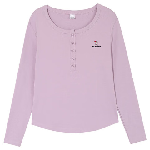 TUCANO Women's Pure Cotton Long Sleeve T-Shirt, Basic Spring and Autumn Crew Neck, Plus Size, Slim Fit Casual Top, White, M