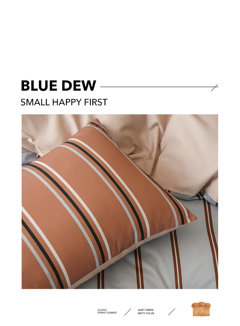 Dohia Home Textiles Pure Cotton 3-Piece Set Cotton Bed Sheet Duvet Cover Single Student Dormitory Bedding Set 1.2m Bed 152*218cm 3