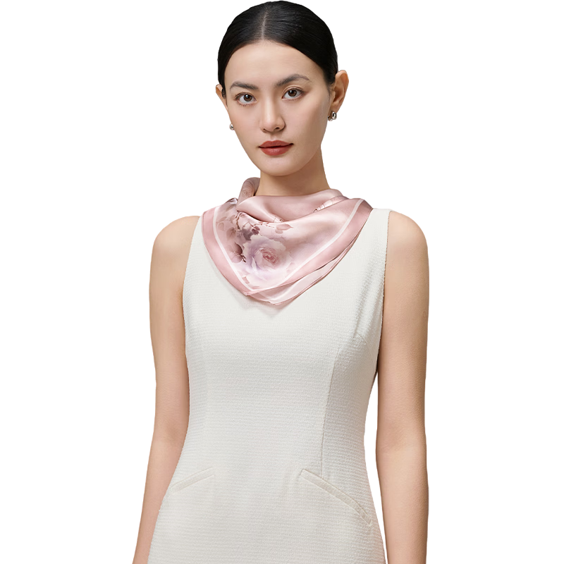 Shanghai Story Spring New Women's 100% Mulberry Silk Small Square Scarf Gift Box for Mom Birthday and Girlfriend Gift