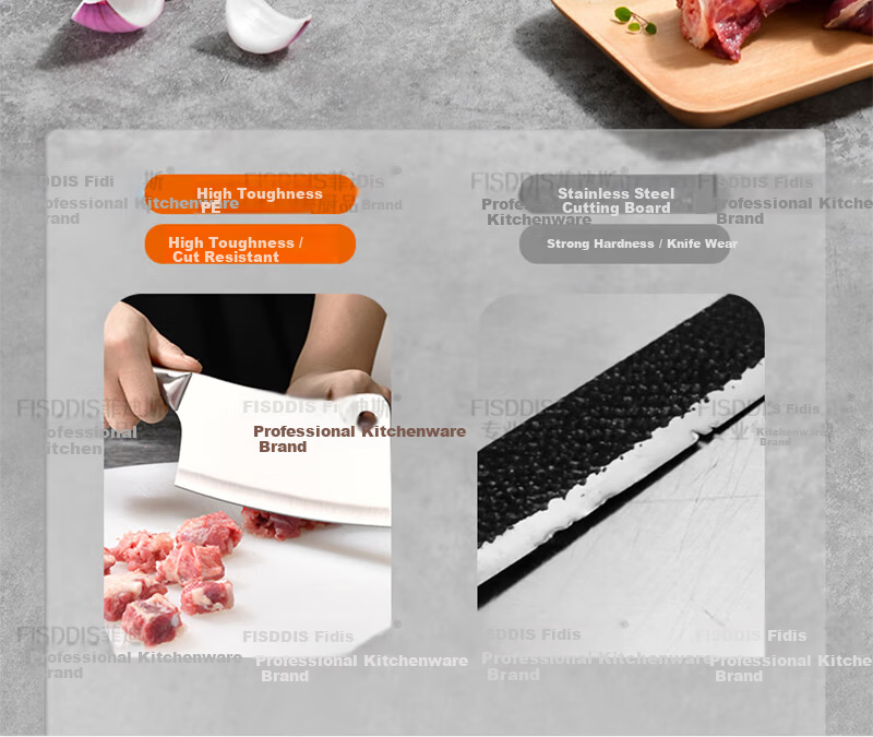 FISDDIS Round Extra Thick PE Cutting Board 40x5cm Meat and Vegetable Chopping Board Food Grade Antibacterial Mold Resistant Bone Chopping Block 11