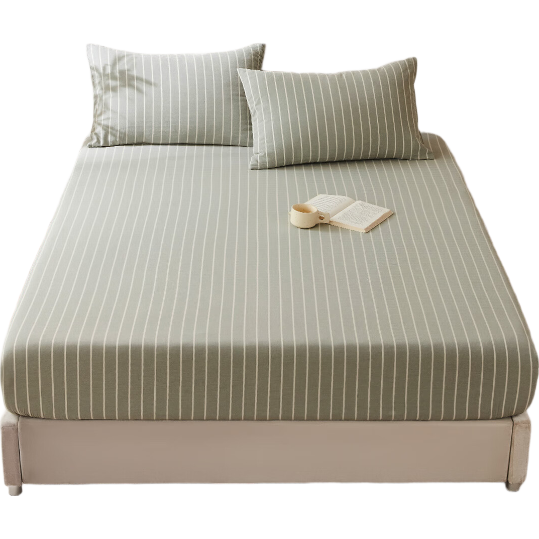 Shuixingjiafang Cotton Bed Sheet, 100% Pure Cotton, 60-Count Long-Staple Cotton, Class A, Single Piece, Dirt-Resistant Mattress Cover, 180x200