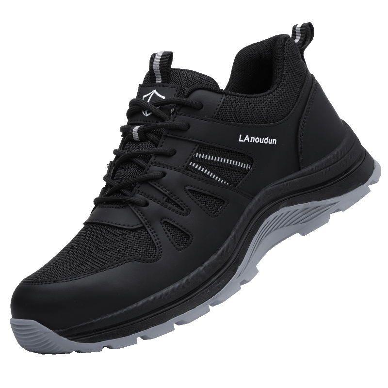 BlueOwl Shield Men's Summer Breathable Anti-Odor Wear-Resistant Anti-Smash Anti-Puncture Work Safety Shoes D296F Size 42
