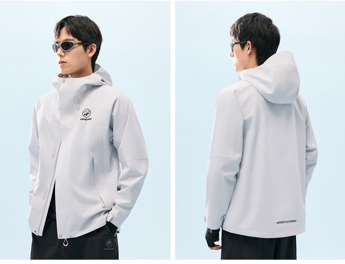 Panda [Play Wild] Single-Layer Shell Jacket 2026 Spring Summer Waterproof Windproof Abrasion-Resistant Fluorine-Free Mountaineering Outdoor Hiking Coat B060 42