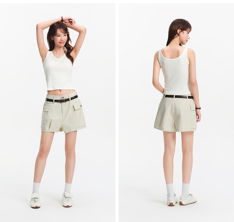 Semir Women's Summer Short V-Neck Vest, Tight-Fitting Cool-Touch Top for Layering Or Outer Wear, Elegant Ladies' Inner Wear 101325102011 17