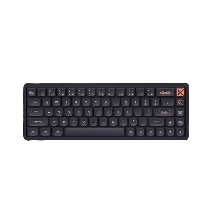 IQUNIX Aluminum Factory MG65 Series Low Profile Mechanical Keyboard Wireless Tri-Mode Compatible with Mac Tablet Office Ultra-Thin Gaming MG65-Pro Black Light Feather Switch