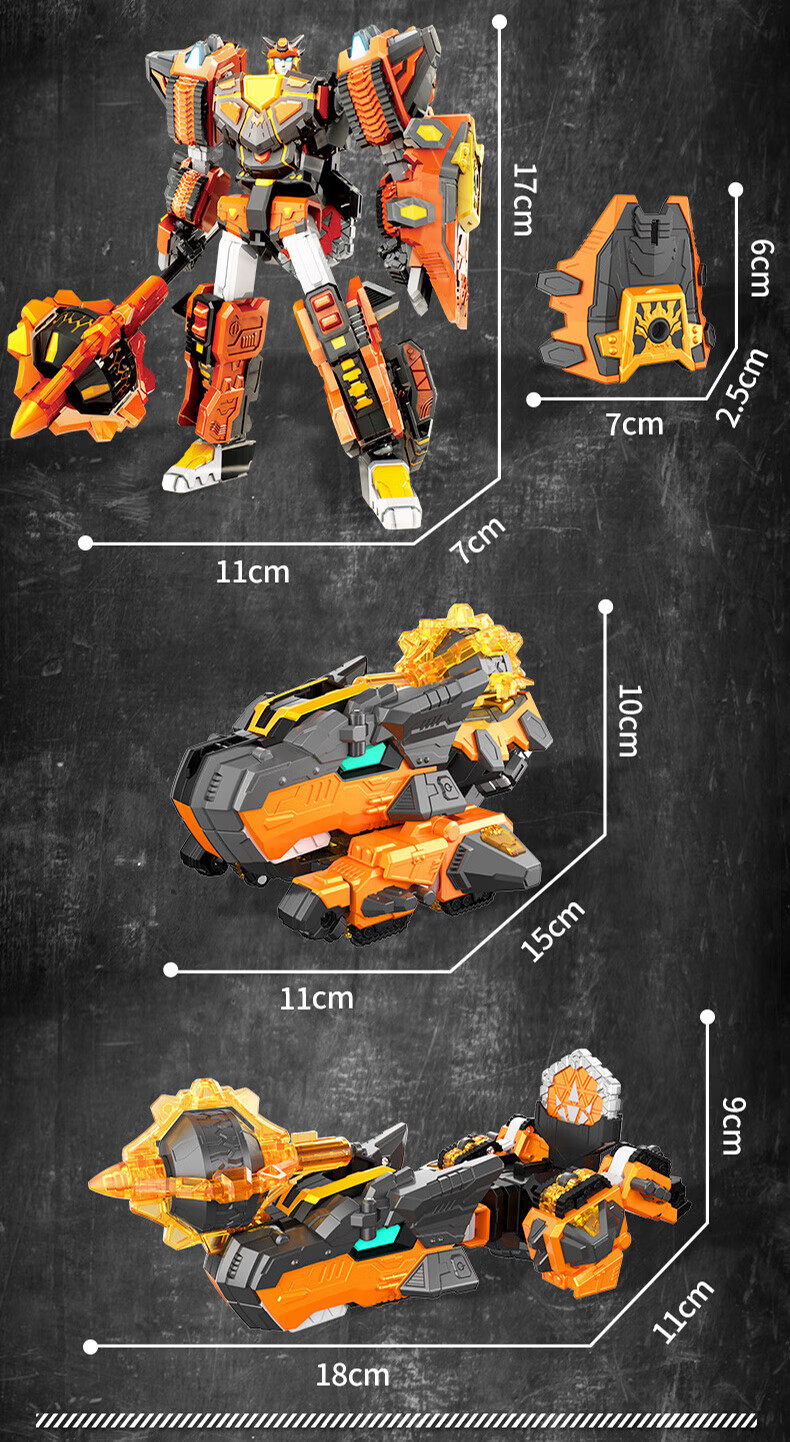 Mini Force X8 Strongest Dinosaur New Cool Play Edition Tyrannosaurus Battle King Transforming Mecha Boys Gift Children's Toy Set 6