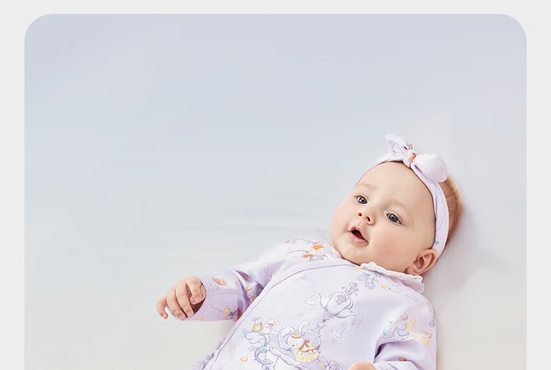 Babycare Baby Cotton Romper Newborn Bodysuit Full Moon Infant Clothing Champagne Pink 59cm 8