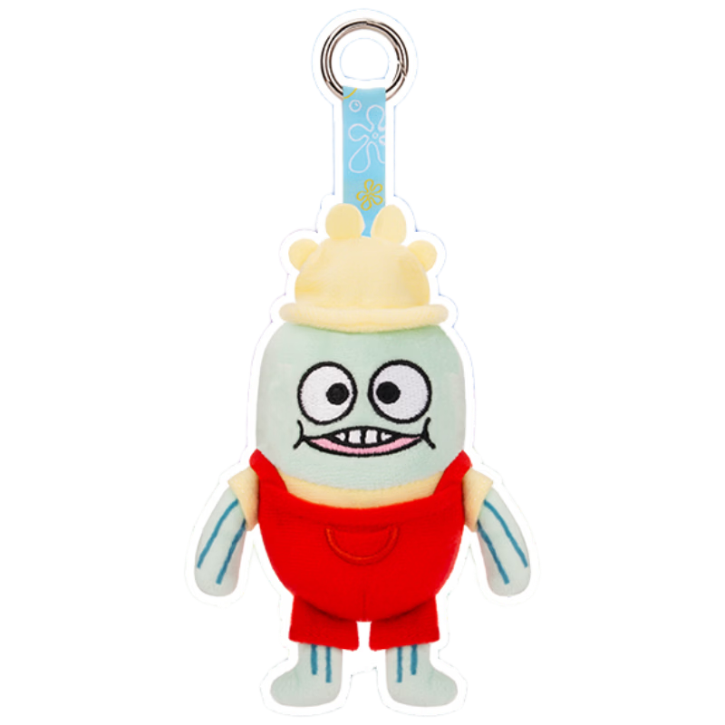 X11 SPACE [X11 SpongeBob Collaboration] Bikini Bottom Baby Fish Series Glove Hat Fish 10cm Keychain Gift Toy