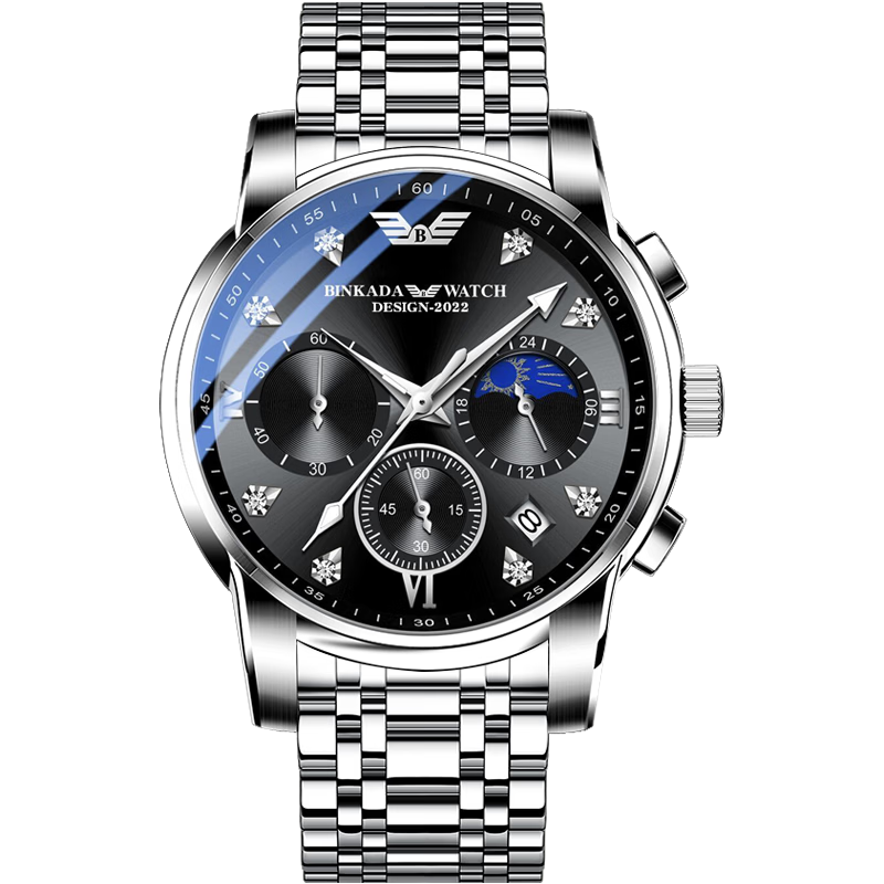 BINKADA Black Knight 2 Watch for Men, Multifunctional Fully Automatic Mechanical Style Brand, Top Ten College Student Father's Day Gift