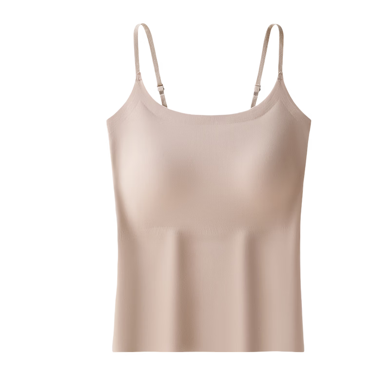 LangSha Women's Camisole Tank Top, New Summer 2026 Style, Inner Wear Undershirt, Beautiful Back Design, Outer Wear, Built-In Bra Cups with Chest Pads, Sleeveless Top