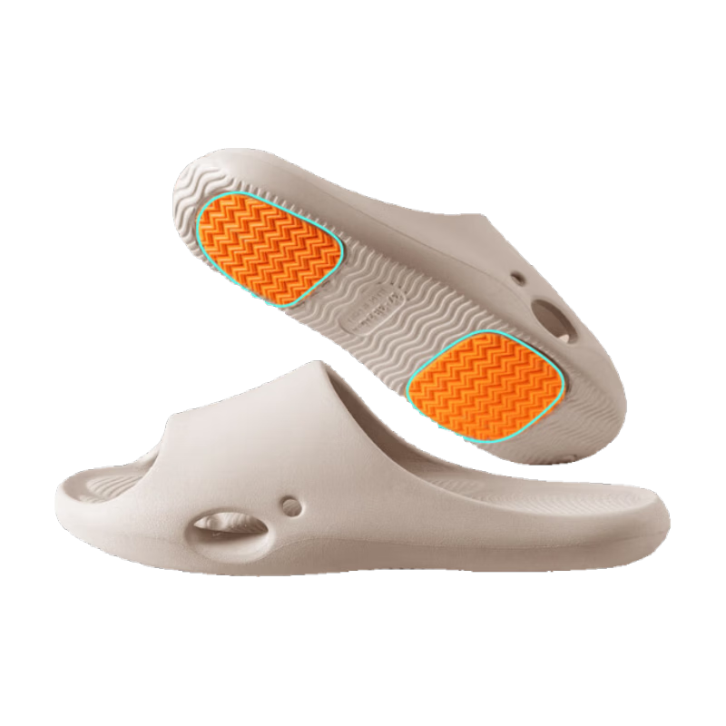 JD Original [Anti-Slip] Bathroom Slippers, EVA Odor-Resistant, for Elderly And Pregnant Women, Spring And Summer, Ladies' Light Gray, Size 39-40