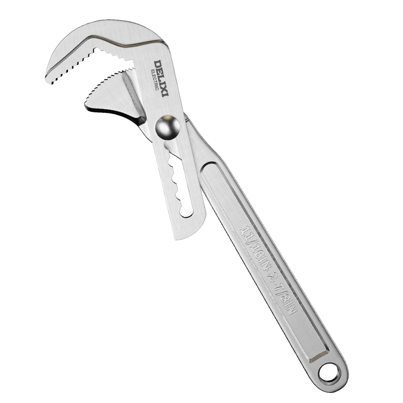 Delixi Universal Adjustable Wrench Multi-Functional Large Opening Plumbing Spanner Tool