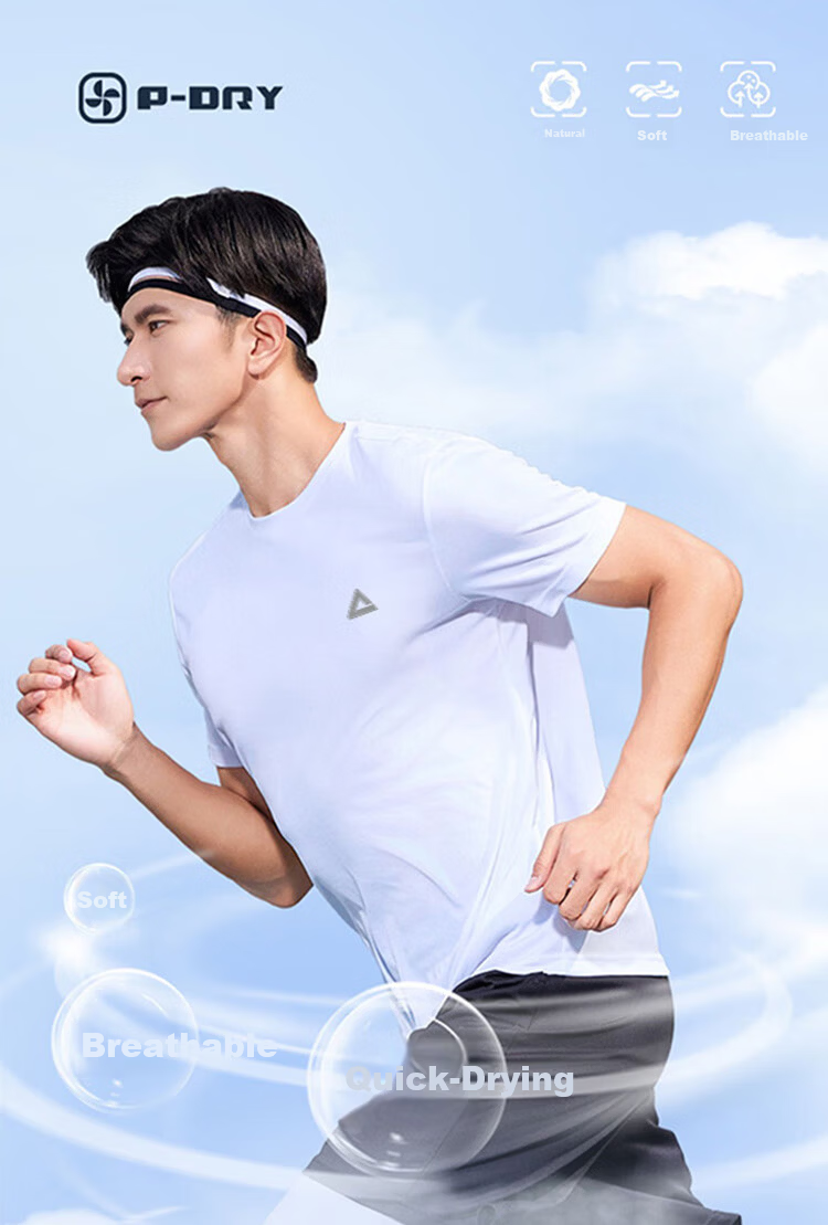 PEAK Men's Badminton Quick-Dry Breathable Running Fitness Loose Two-Piece Set Shorts + Short Sleeve Sports Suit Black XL 1