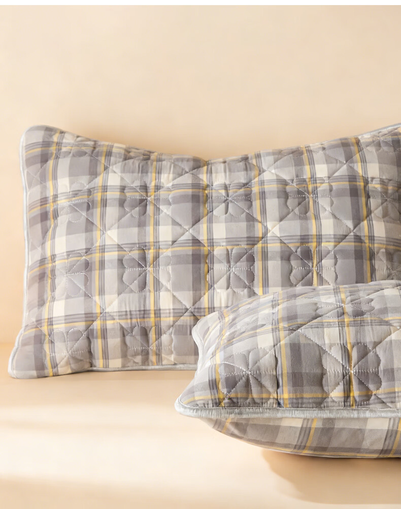 Miiow 100% Cotton Pillowcase Set of 2 Home Use Pure Cotton Pillow Covers with Inner Core 48cm x 74cm 4