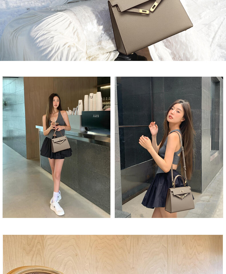 Viney Leather Kelly Bag Luxury Women's Crossbody Shoulder Bag Birthday Gift for Girlfriend Wife 9