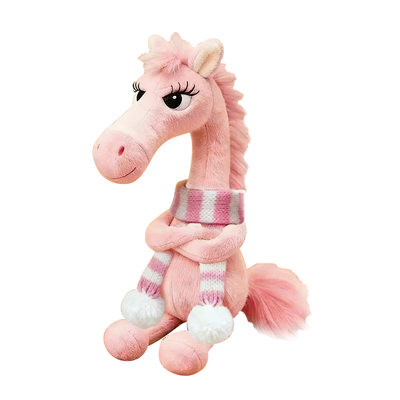 Bledilait Pony Plush Mascot Keychain Cute Horse Year 2026 Zodiac Gift Bag Charm