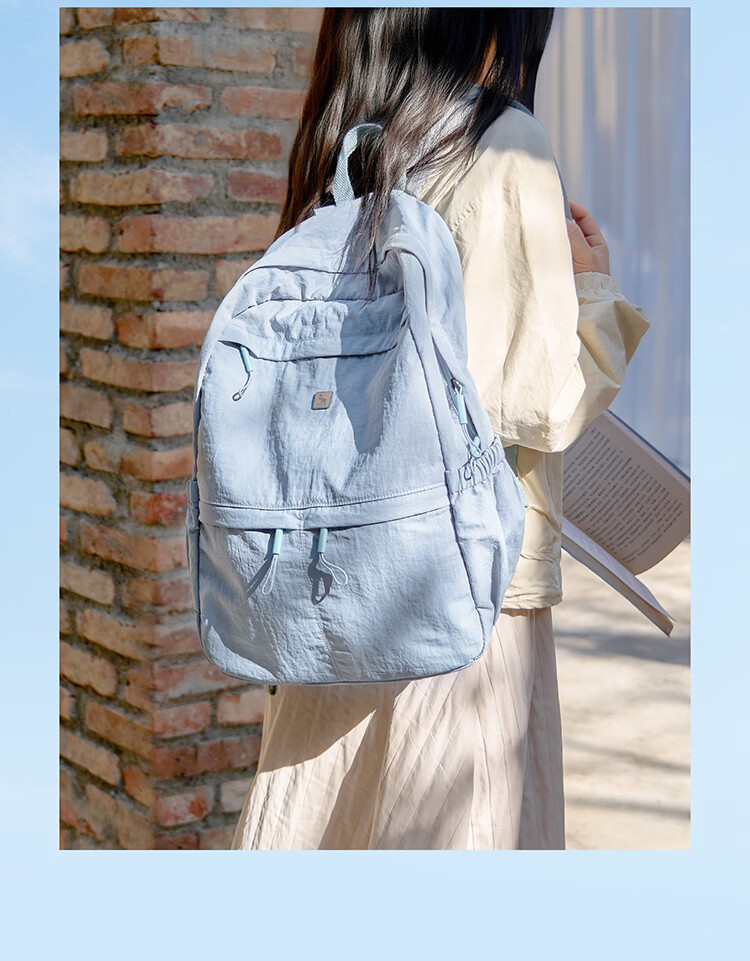 OIWAS Casual Backpack Simple Fashion Large Capacity Student School Bag Sports Bag Men Commuter Bag Blue 3