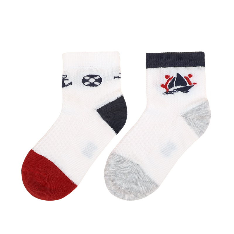 DR路KONG Kids Comfortable Casual Colorful Socks (2 Pairs, Set) Spring Autumn Model A00A1010 Colorful