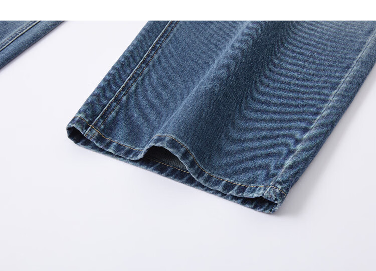 Demana Cotton Soft New Fluff Spring Retro Hand-Washed Gradient Design Straight Wide-Leg Slimming High-End Jeans for Women 5