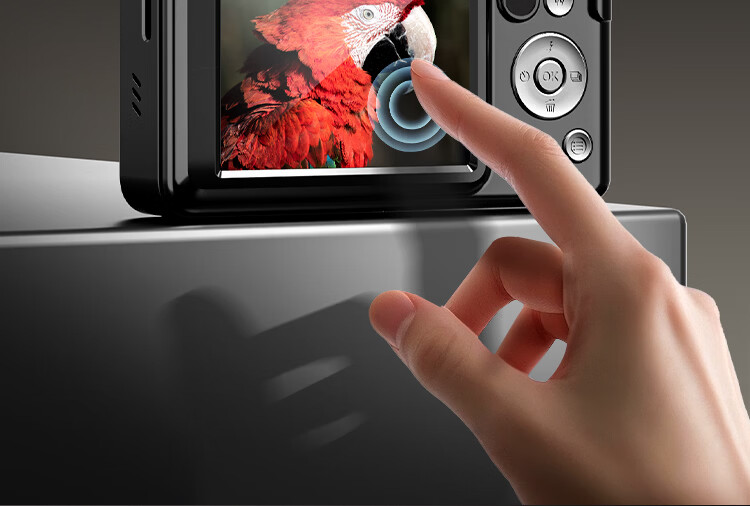 SONGDIAN Digital Camera Optical Zoom Retractable Lens Selfie Vlog Portable Compact Camera 13MP DC309X White 128GB Memory 7