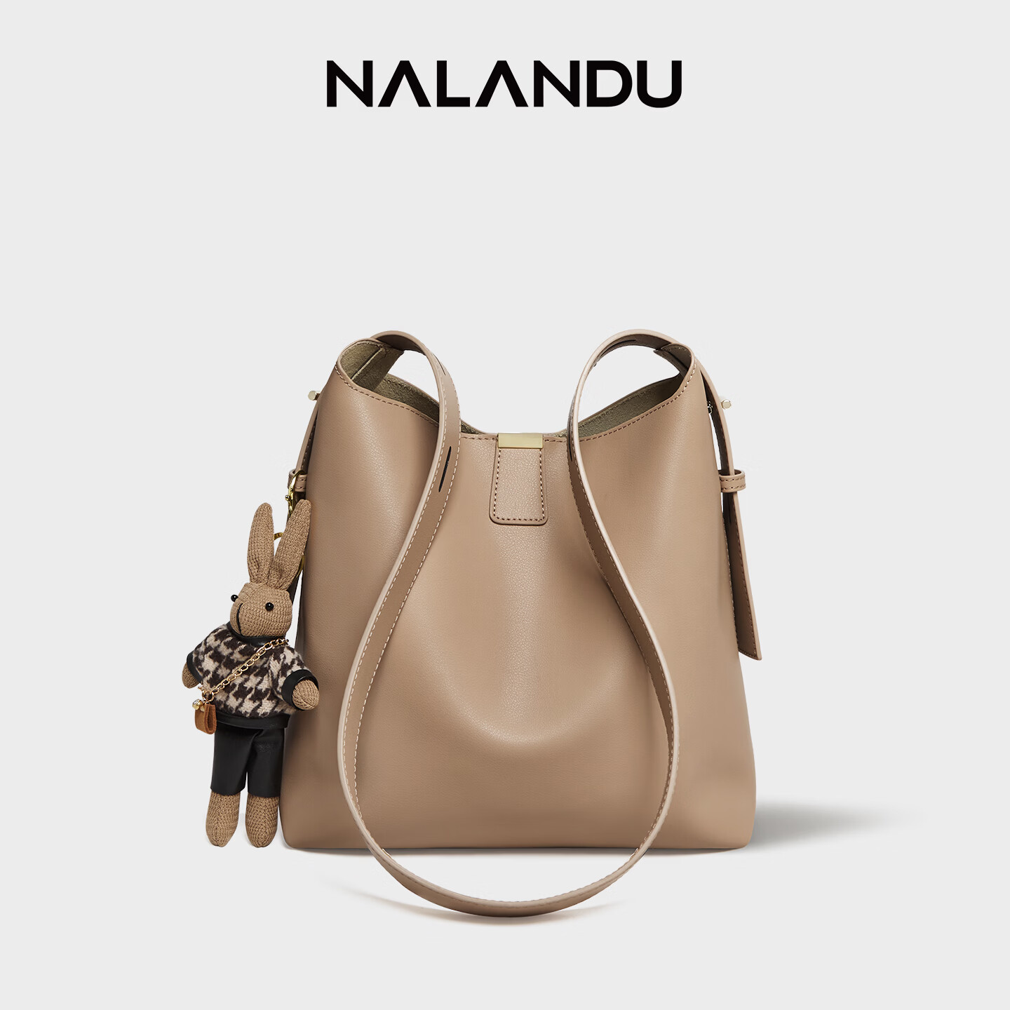 Nalandu Women's Bag 2026 New Cowhide Bucket Bag Shoulder Bag Crossbody Commuter Gift for Girlfriend 38 Goddess Festival Gift