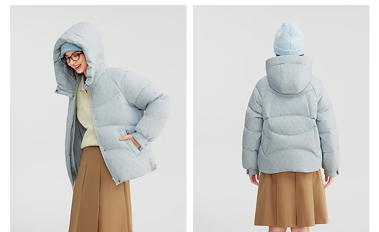 BOSIDENG Women's Winter Down Jacket Fashion Casual Thickened Hooded Coat B250245202 10
